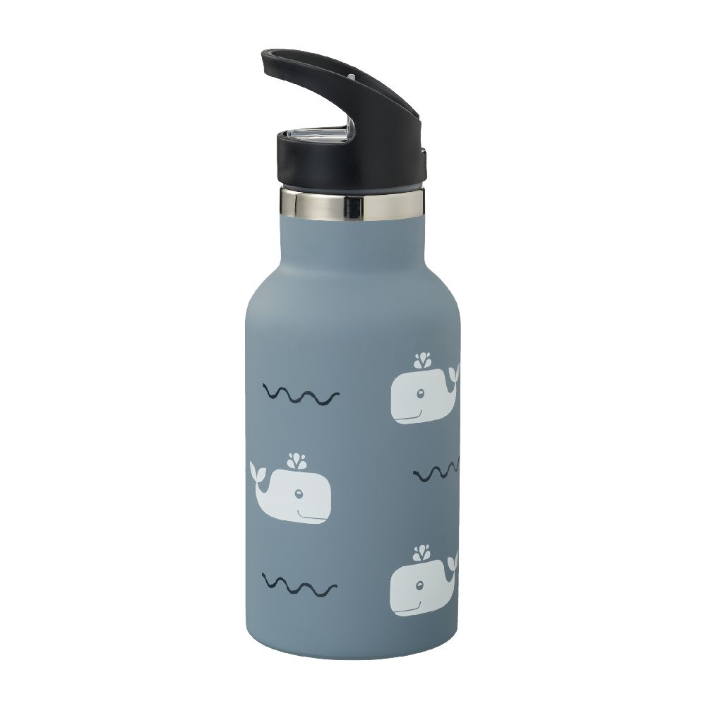 Бутылка-термос для напитков Fresk "Тихоокеанский кит", голубой туман, 350 мл